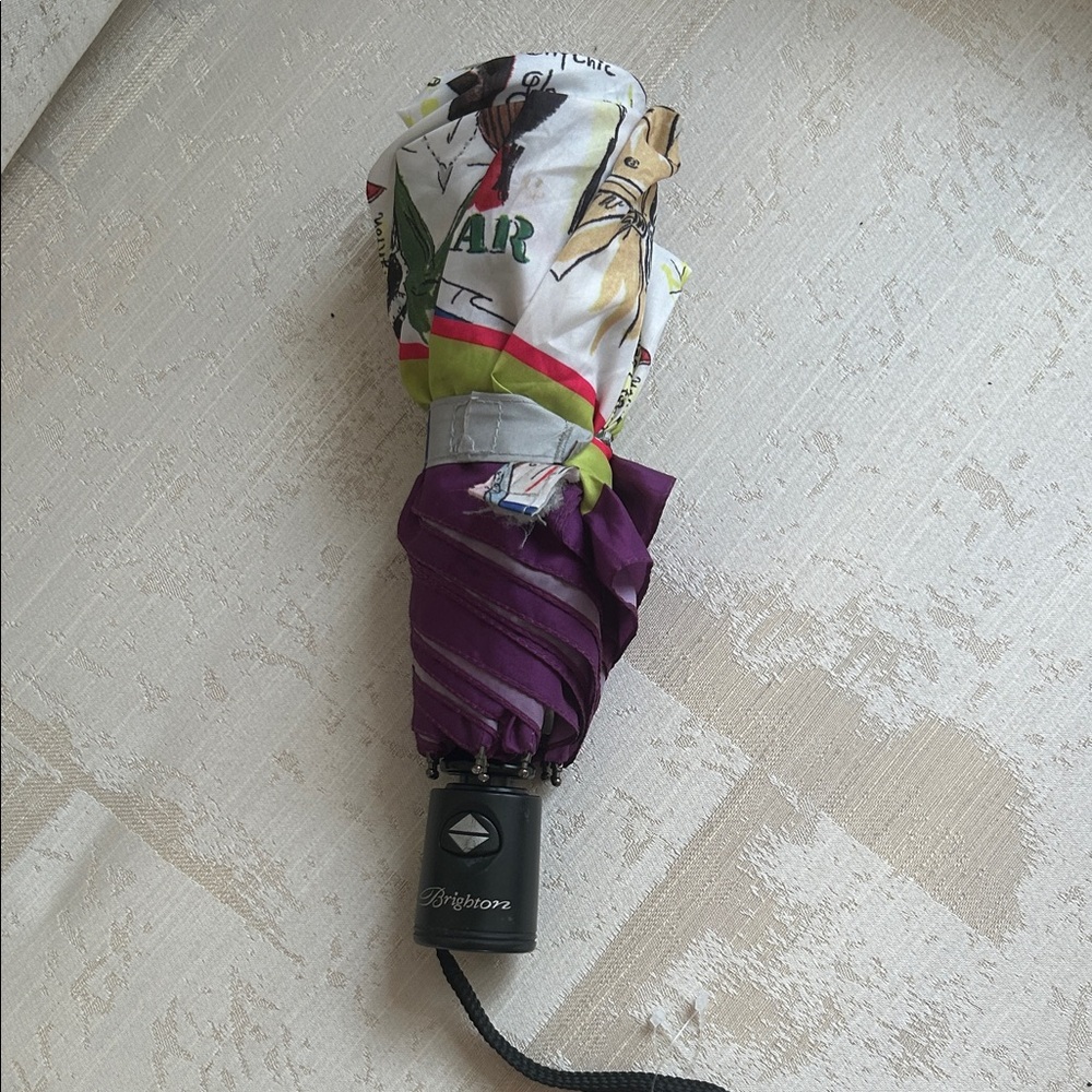 Brighton Purple and Green Patterned Umbrella